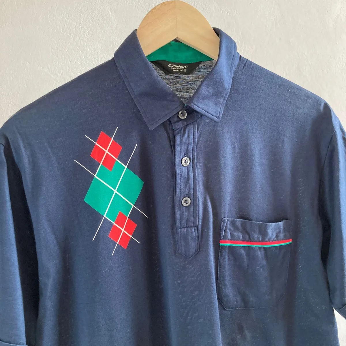 St Michael Meeste Puuvillane Polo T-Särk Suurus M