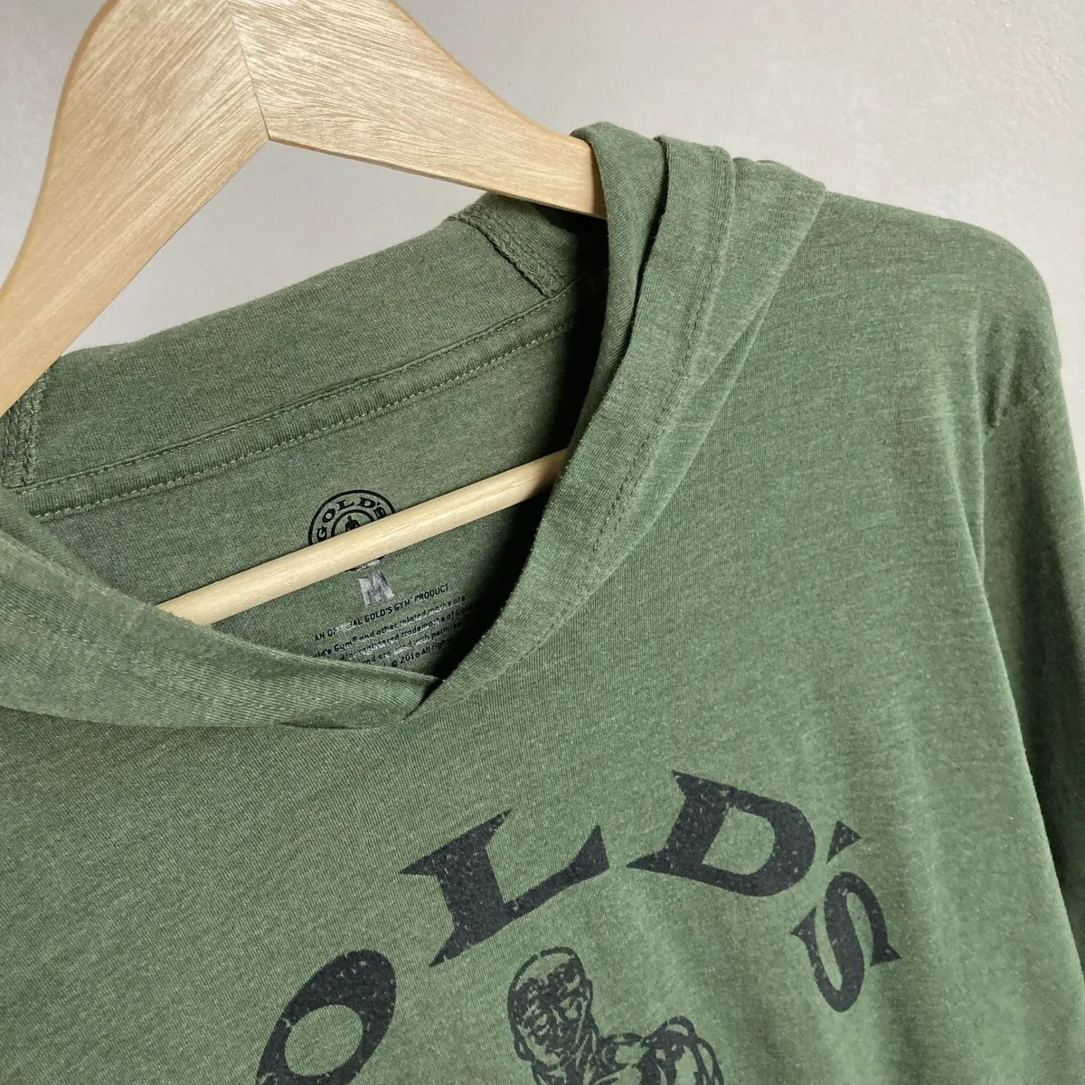 Gold's Gym Mens Green Hoodie Size M