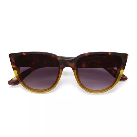 OKKIA Womens Silvia Havana Yellow Sunglasses