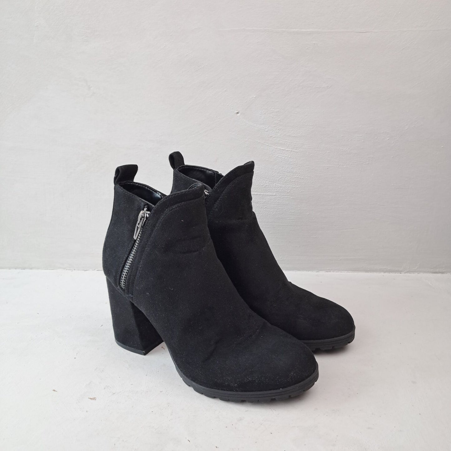 Bershka Womens Black Ankle Boots Size 37