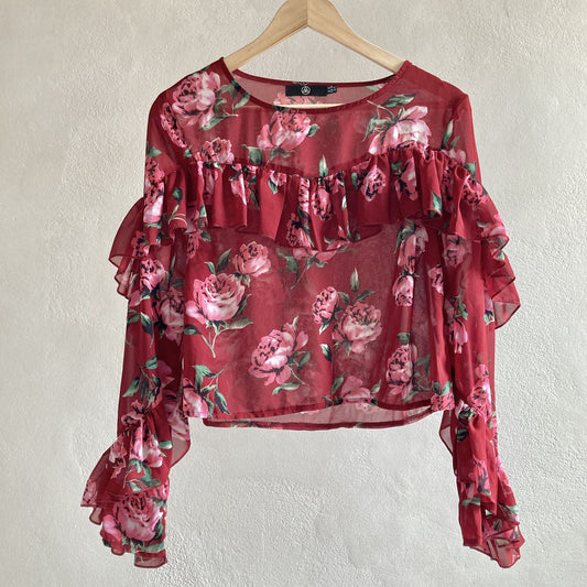 Missguided Womens Floral Blouse Size 38