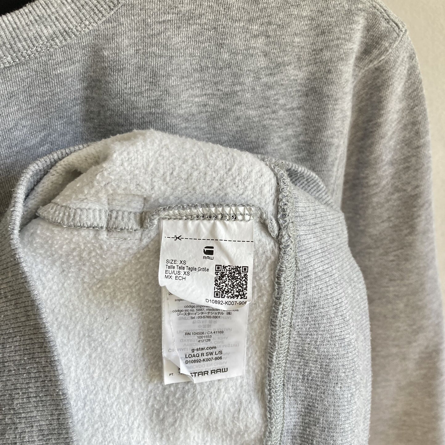 G-Star Raw Mens Grey Sweatshirt Size XS