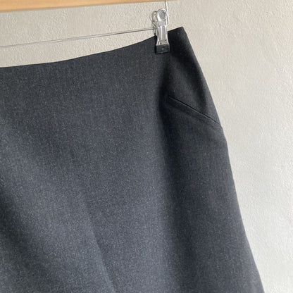 Womens Black Wool Skirt Size 38