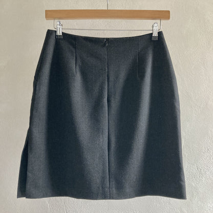 Womens Black Wool Skirt Size 38