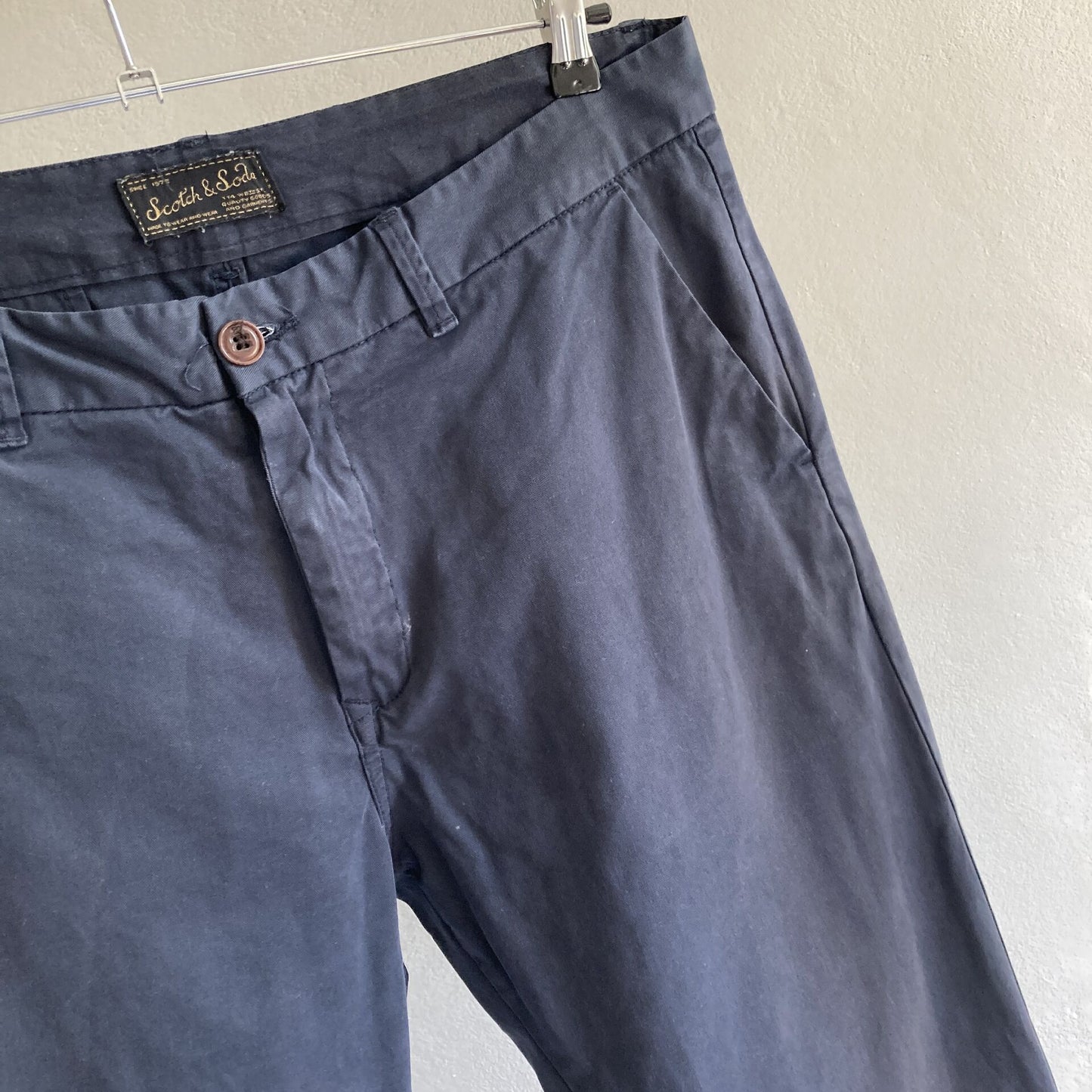 Scotch & Soda Mens Blue Trousers Size W33 L32