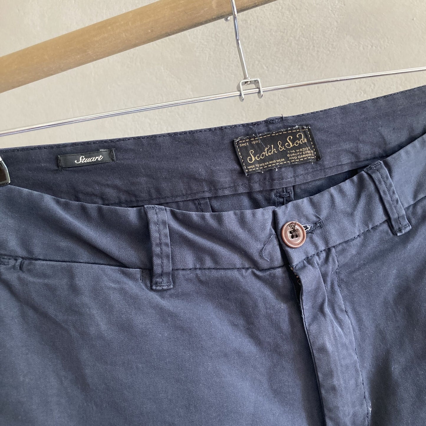 Scotch & Soda Mens Blue Trousers Size W33 L32