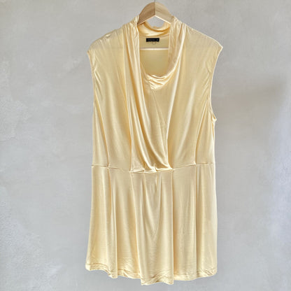 Womens Yellow Sleeveless Blouse Size XL