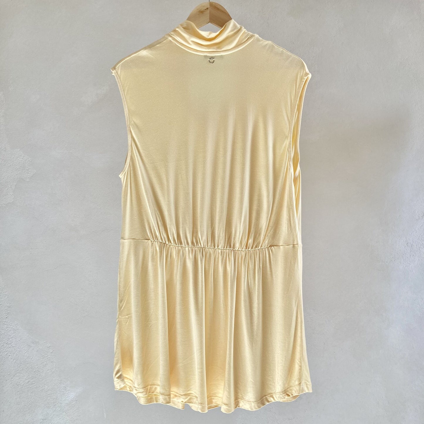 Womens Yellow Sleeveless Blouse Size XL