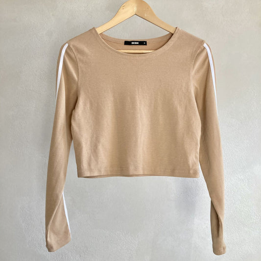 Bikbok Womens Long Sleeve Crop Top Size M