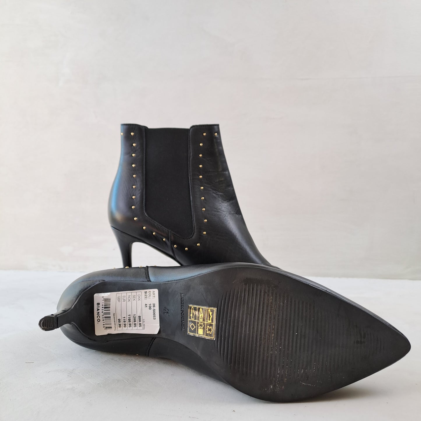 Bianco Ladies Black Ankle Boots Size 41