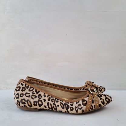 Sperry Womens Leopard Ballet Pumps Size 37