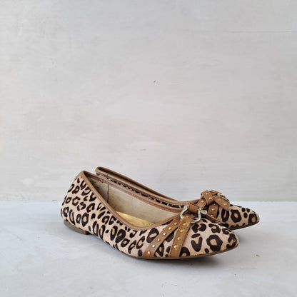 Sperry Womens Leopard Ballet Pumps Size 37