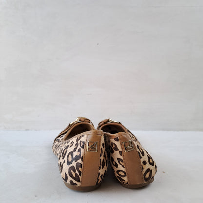 Sperry Womens Leopard Ballet Pumps Size 37