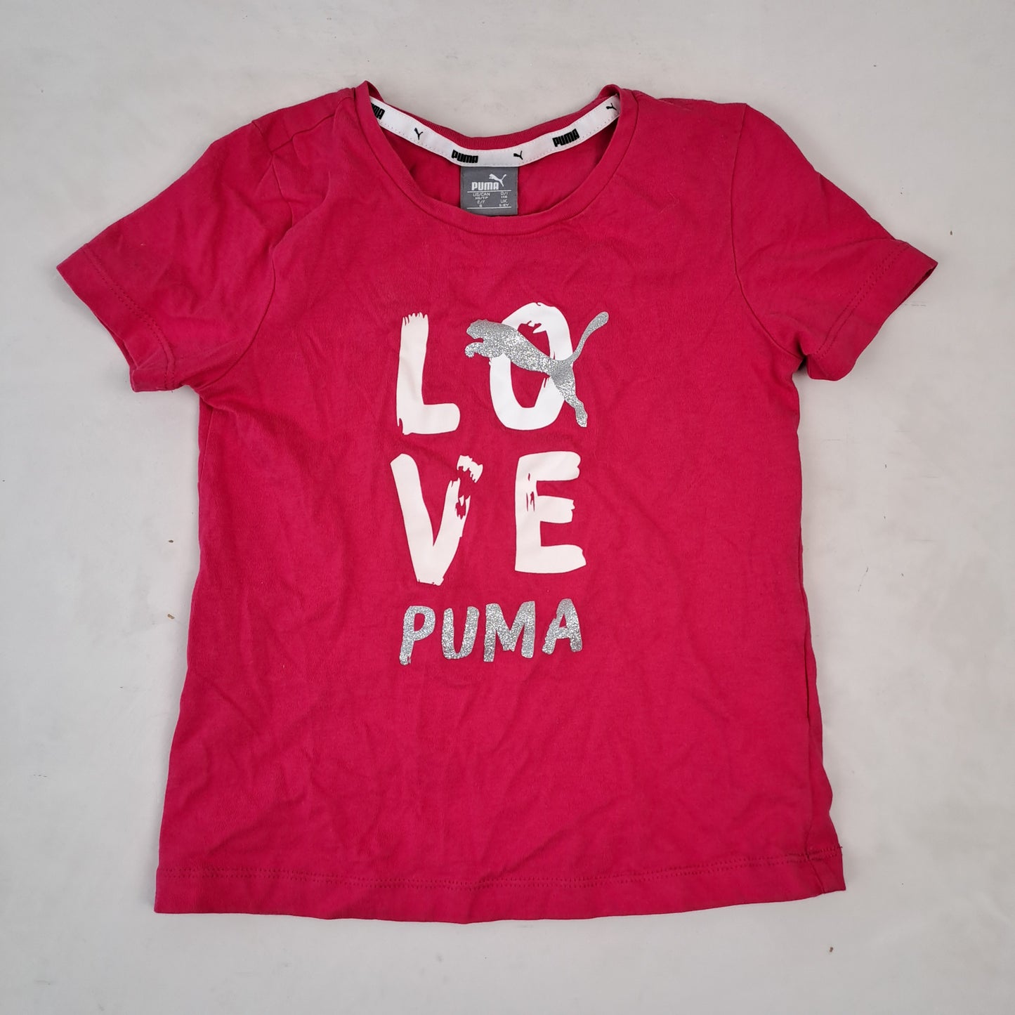 Girls Puma Pink T-Shirt Size 116