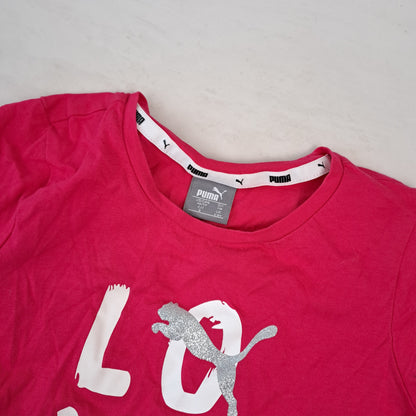 Girls Puma Pink T-Shirt Size 116