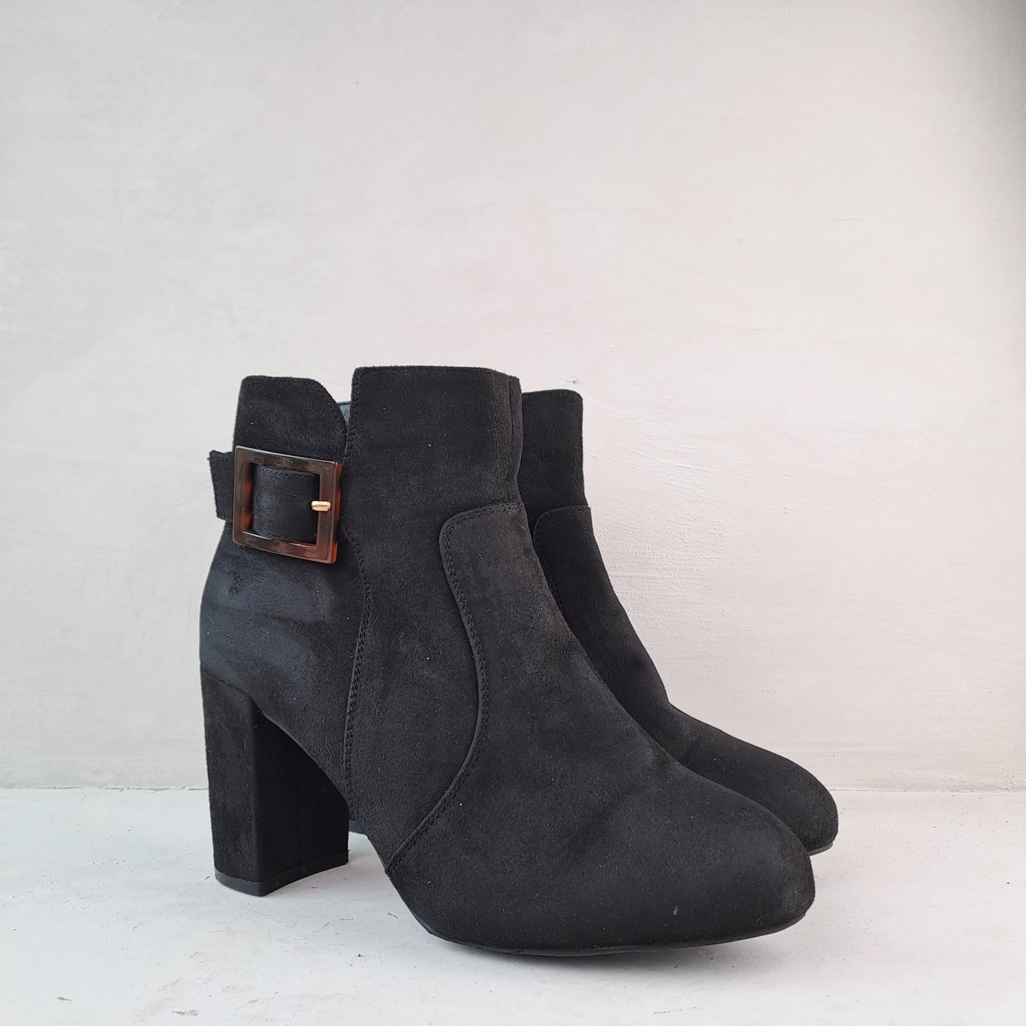 Ladies Black Ankle Boots Size 40