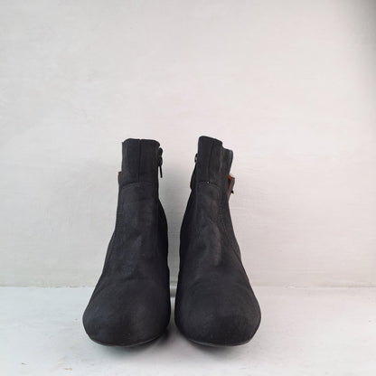 Ladies Black Ankle Boots Size 40