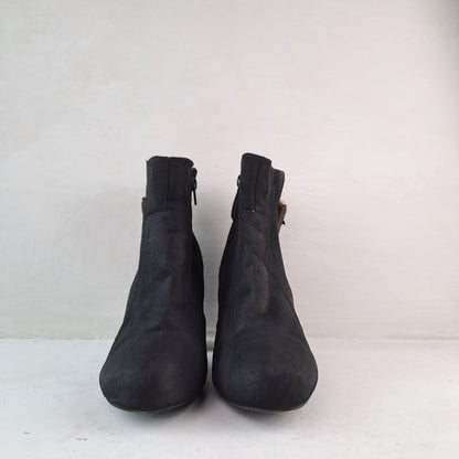 Ladies Black Ankle Boots Size 40