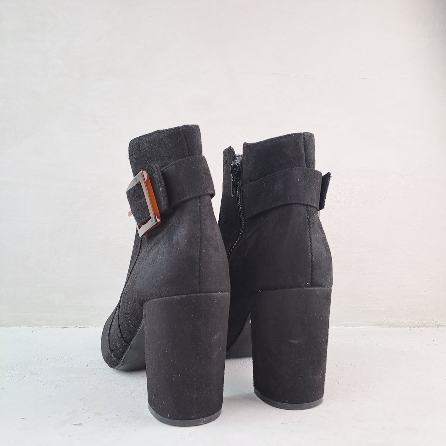 Ladies Black Ankle Boots Size 40