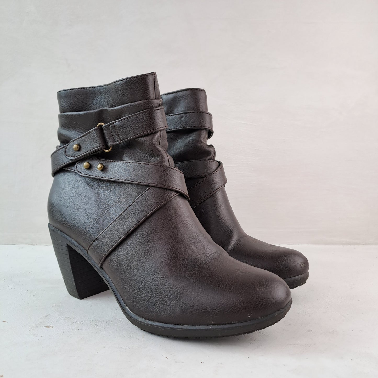 Ladies Brown Comfort Ankle Boots Size 37,5