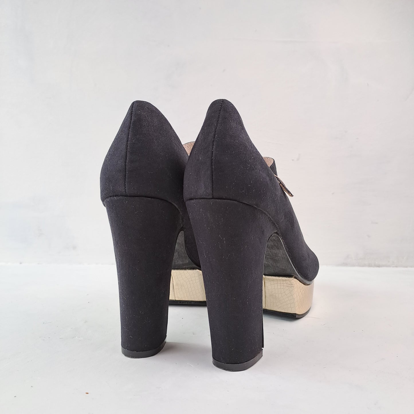 Bianco Ladies Black High Heel Shoes Size 41