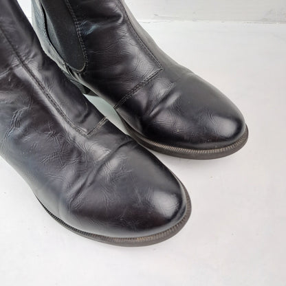 VOX Ladies Black Chelsea Boots Size 37