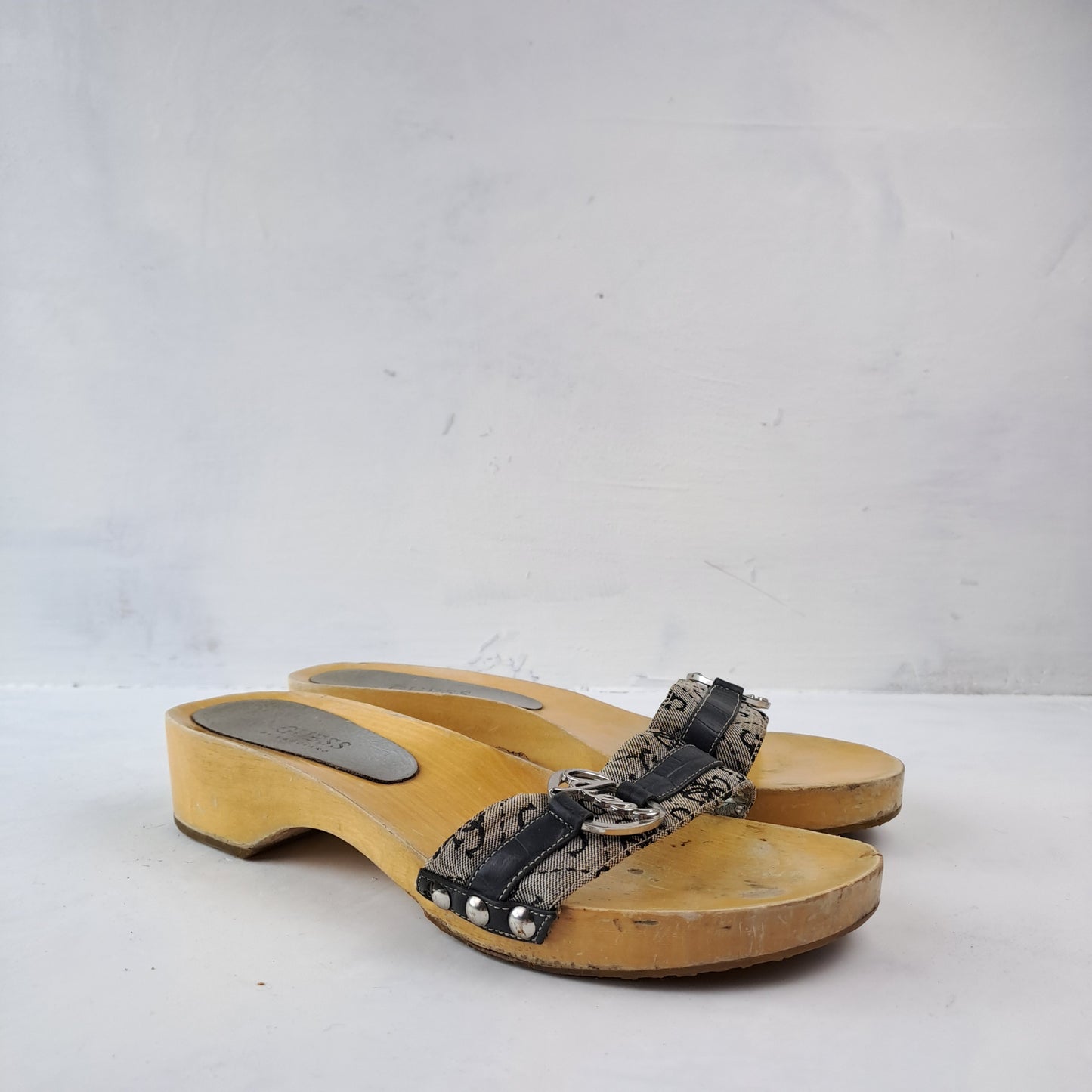 Guess Ladies Wooden Sandals Size 38