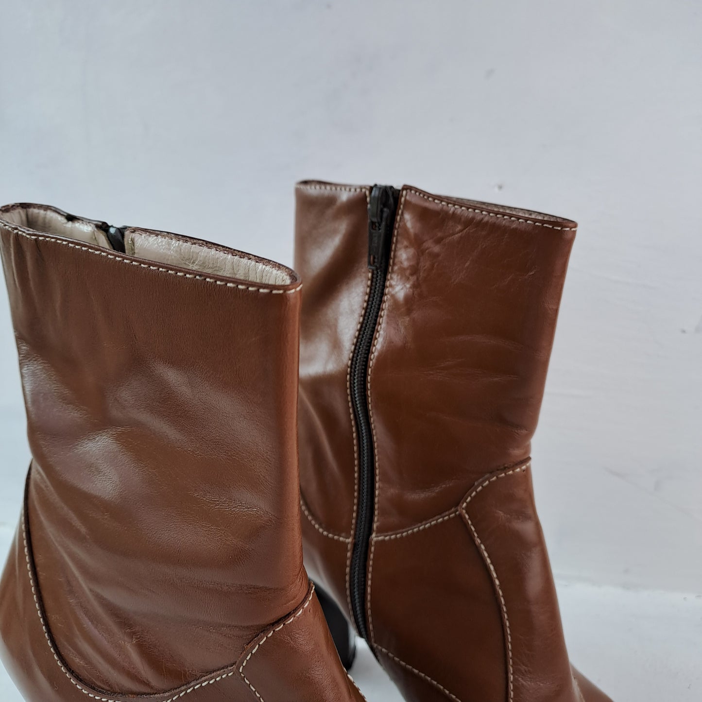 D&V Womens Brown Ankle Boots Size 38