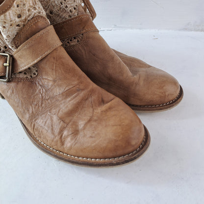 Ladies Brown Ankle Boots Size 40