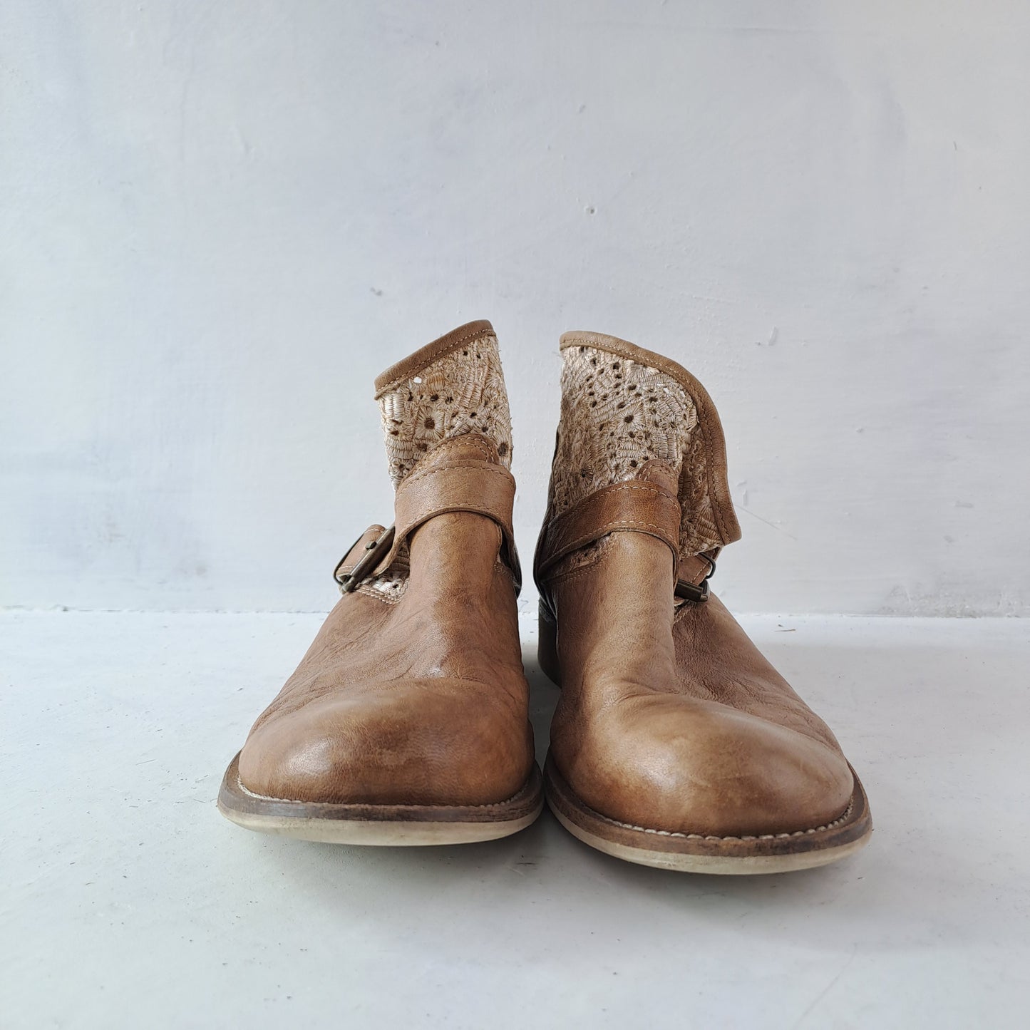 Ladies Brown Ankle Boots Size 40