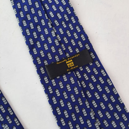 Special Design Mens Blue Oil Barrel Design Tie