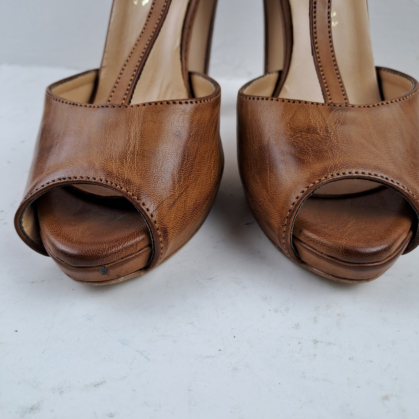 Womens Brown High Heel Shoes Size 38