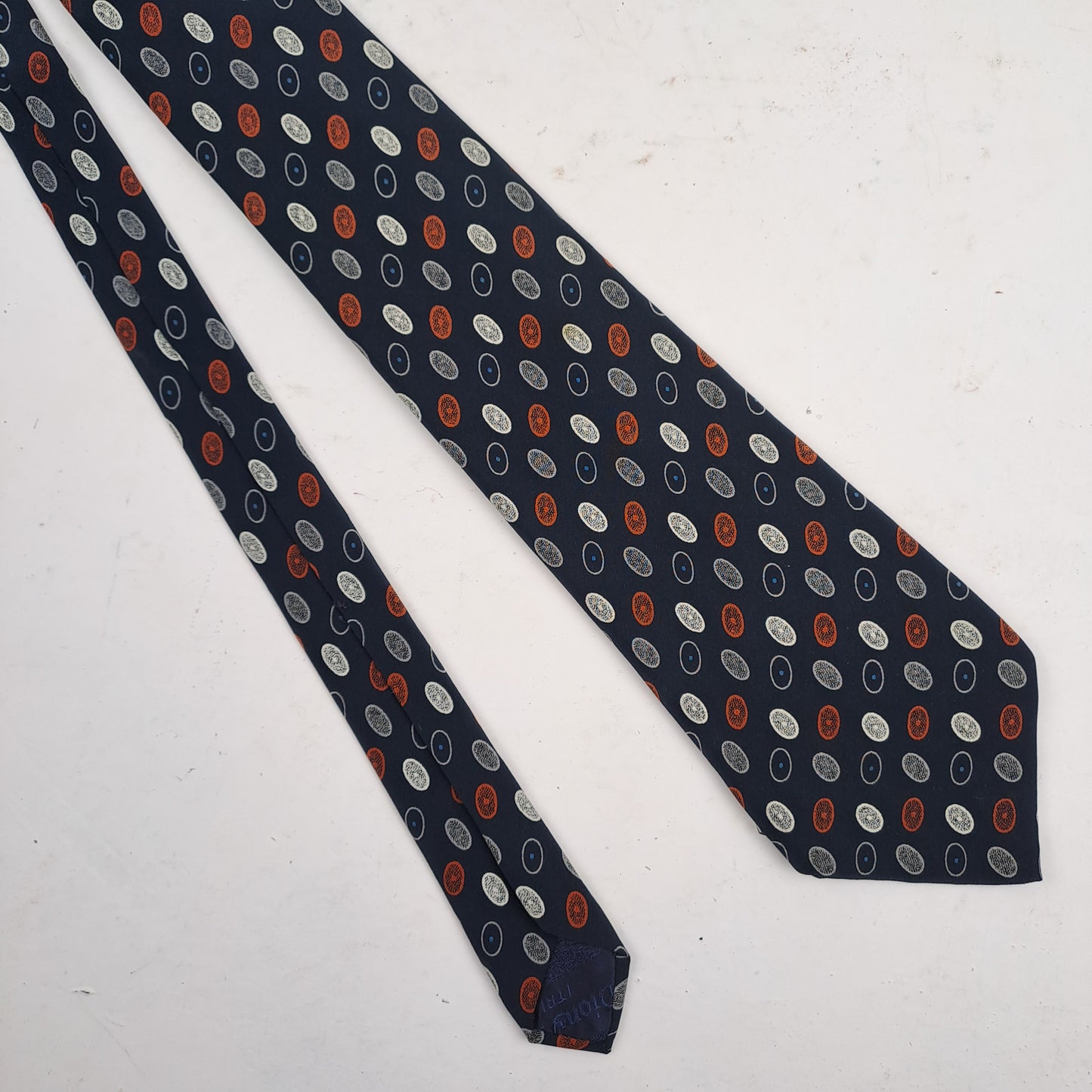 Diony's Mens Navy Blue Silk Tie