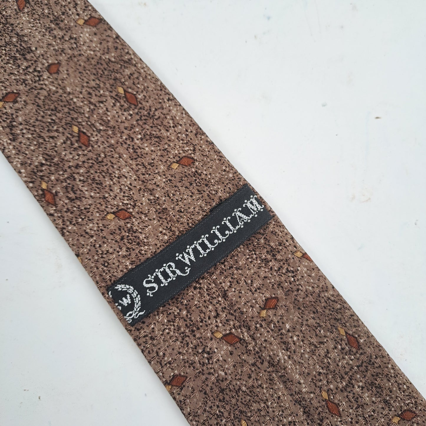 Sir William Mens Brown Silk Tie