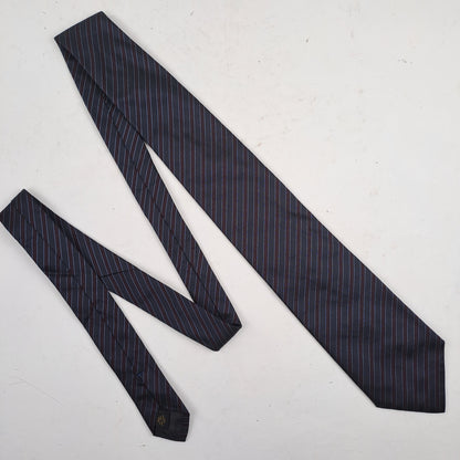 Corneliani TREND Mens Navy Striped Silk Tie