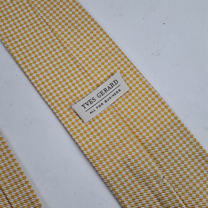 YVES GERARD Mens Yellow Silk Tie