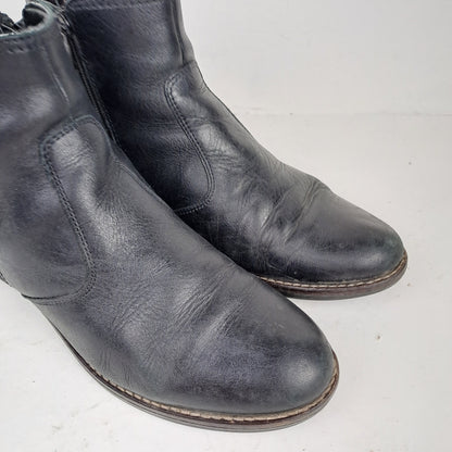 Ladies Black Ankle Boots Size 37