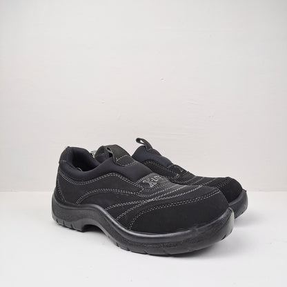 X-Lite Womens Black Slip On Safety Trainers Shoes Size 36