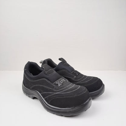 X-Lite Womens Black Slip On Safety Trainers Shoes Size 36