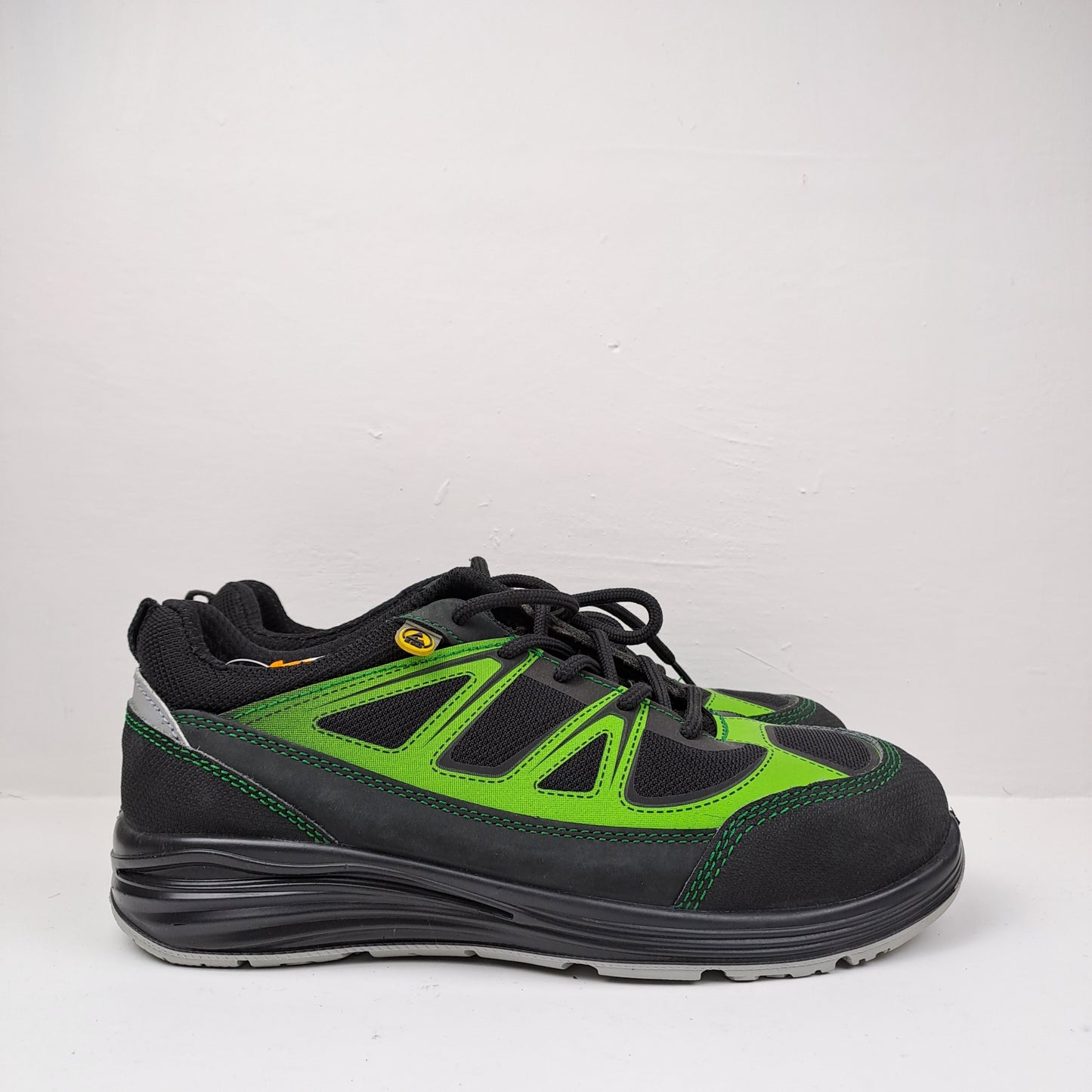 ESD Womens S1P  Black / Green Safety Trainers Size 39