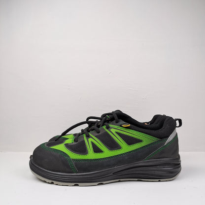 ESD Womens S1P  Black / Green Safety Trainers Size 39