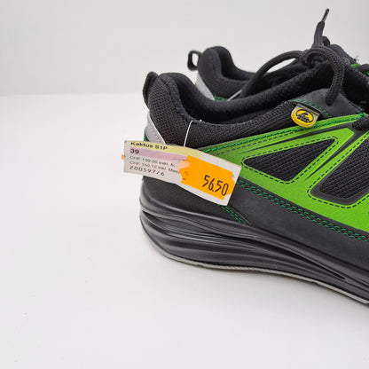 ESD Womens S1P  Black / Green Safety Trainers Size 39