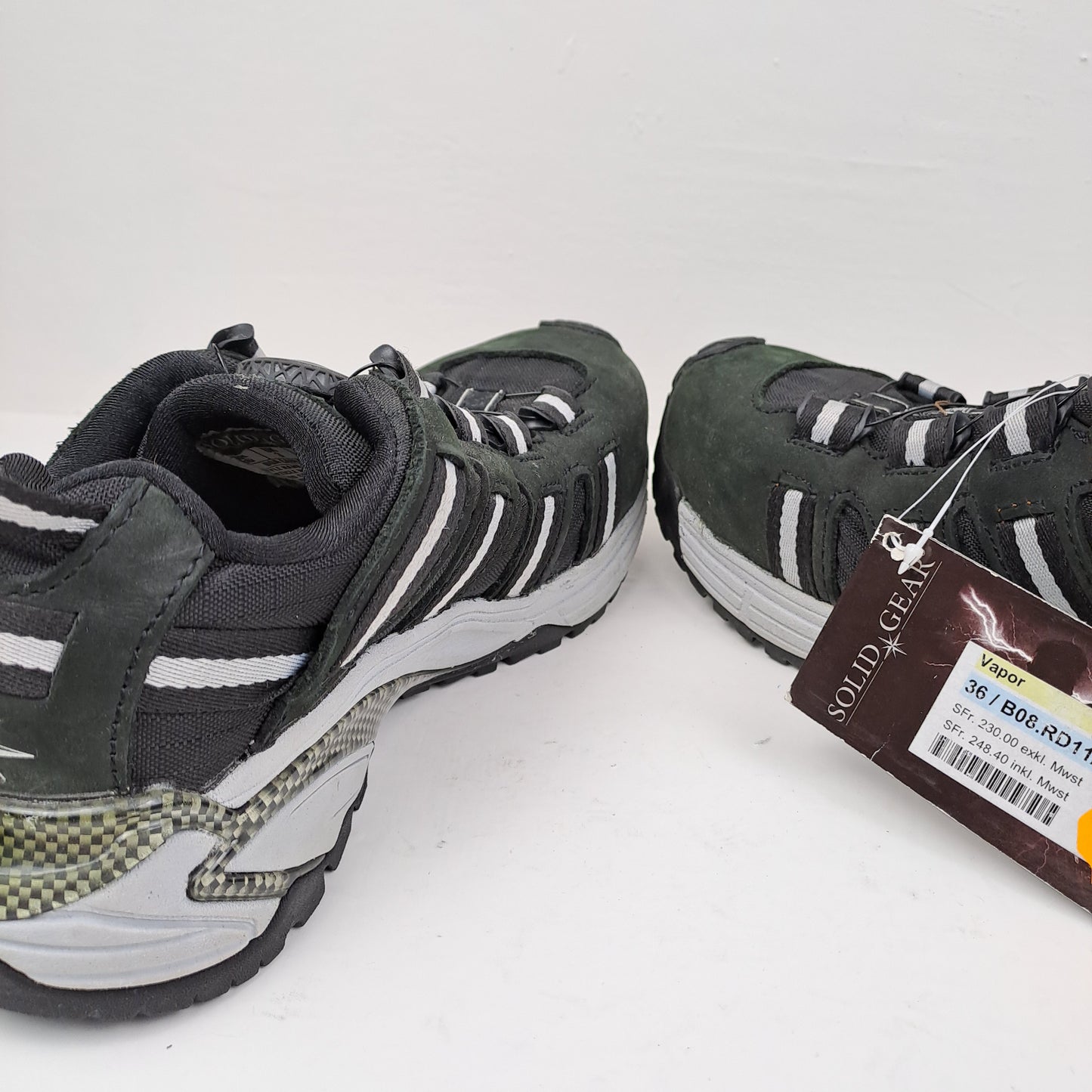 Solid Gear Womens Black Vapor Vibram Safety Trainers Shoes Size 36