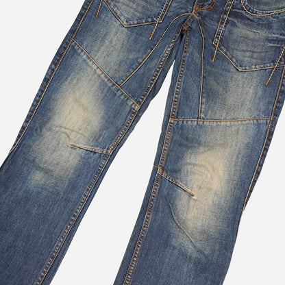 Y2K M.O.D Denim Naiste Sinised Teksad W33/L34