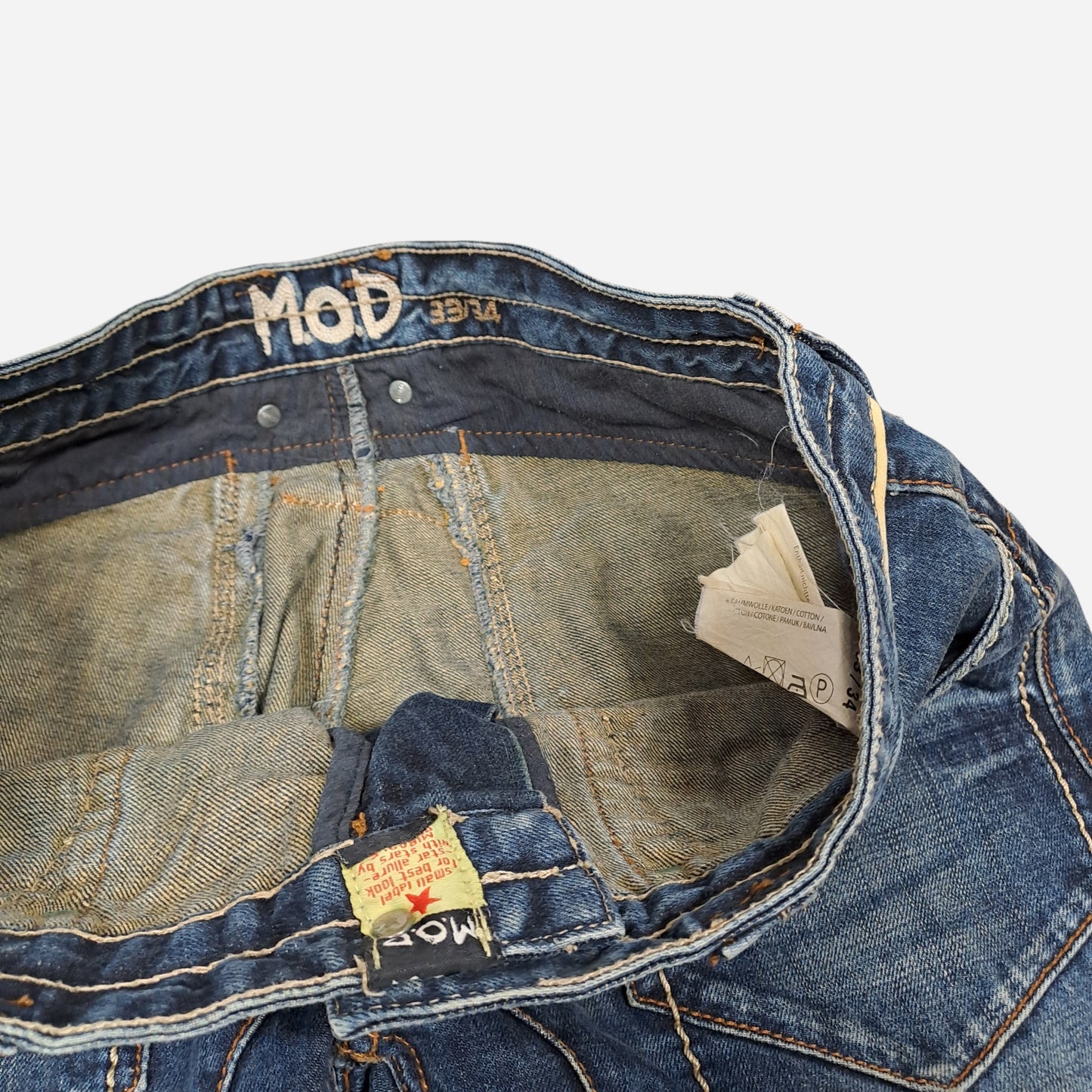 Y2K M.O.D Denim Naiste Sinised Teksad W33/L34