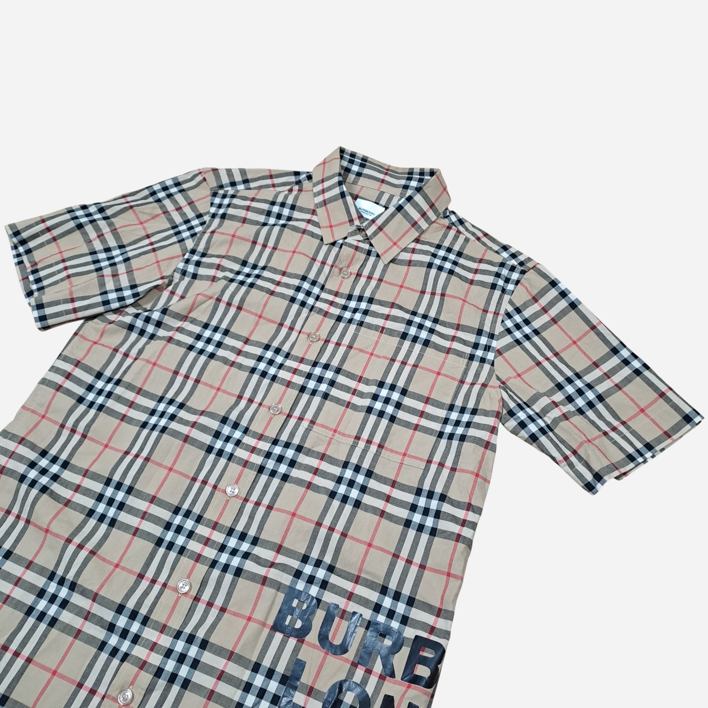 Burberry Mens Casual Nova Check Short Sleeve Shirt Size XL