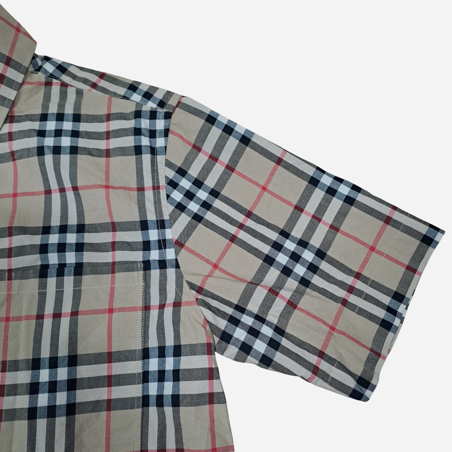 Burberry Mens Casual Nova Check Short Sleeve Shirt Size XL