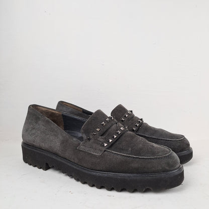 Paul Green Naiste Nahast Hallid Kingad Loafers Suurus 38.5
