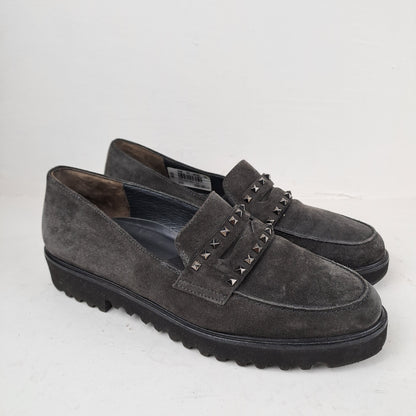 Paul Green Naiste Nahast Hallid Kingad Loafers Suurus 38.5
