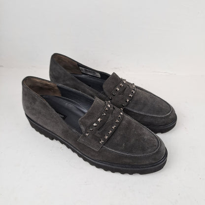 Paul Green Naiste Nahast Hallid Kingad Loafers Suurus 38.5
